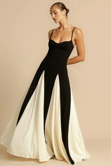 Delia® | Dress Two Tone Black & White Maxi Dress