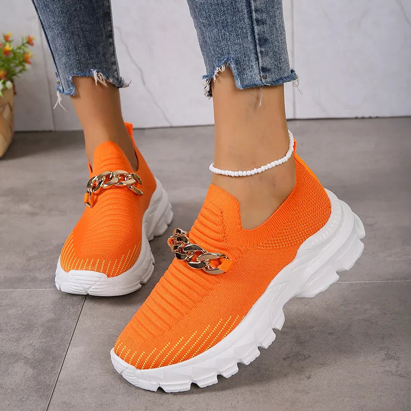 Layla | Women’s Chain Detail Sock Shoes