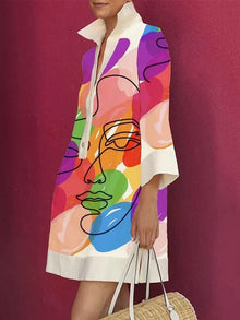 Marina® | Printed mini women's dress