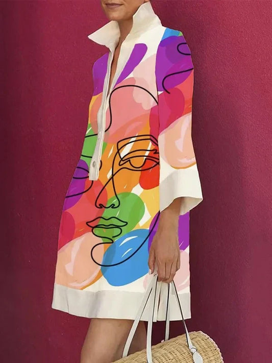 Marina® | Printed mini women's dress