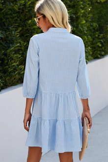 Silvia® | Checked V-Neck Dress