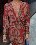 Claudia® | Elegant long-sleeved dress with floral print