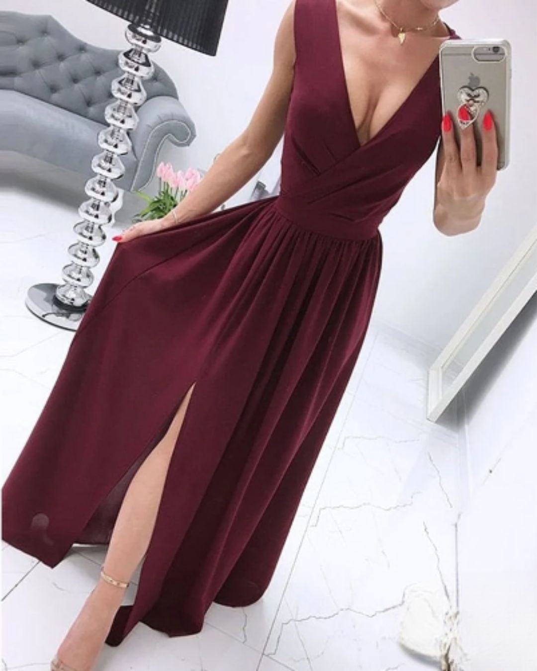 Julia® | Sleeveless Beach Dress For Women With A Deep V-Neck