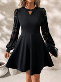 Reina® | Long sleeve lace mini dress with cutouts