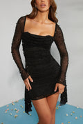 Valeria® | Dress with pearls and elegant long sleeves