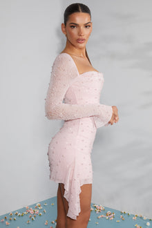 Valeria® | Dress with pearls and elegant long sleeves
