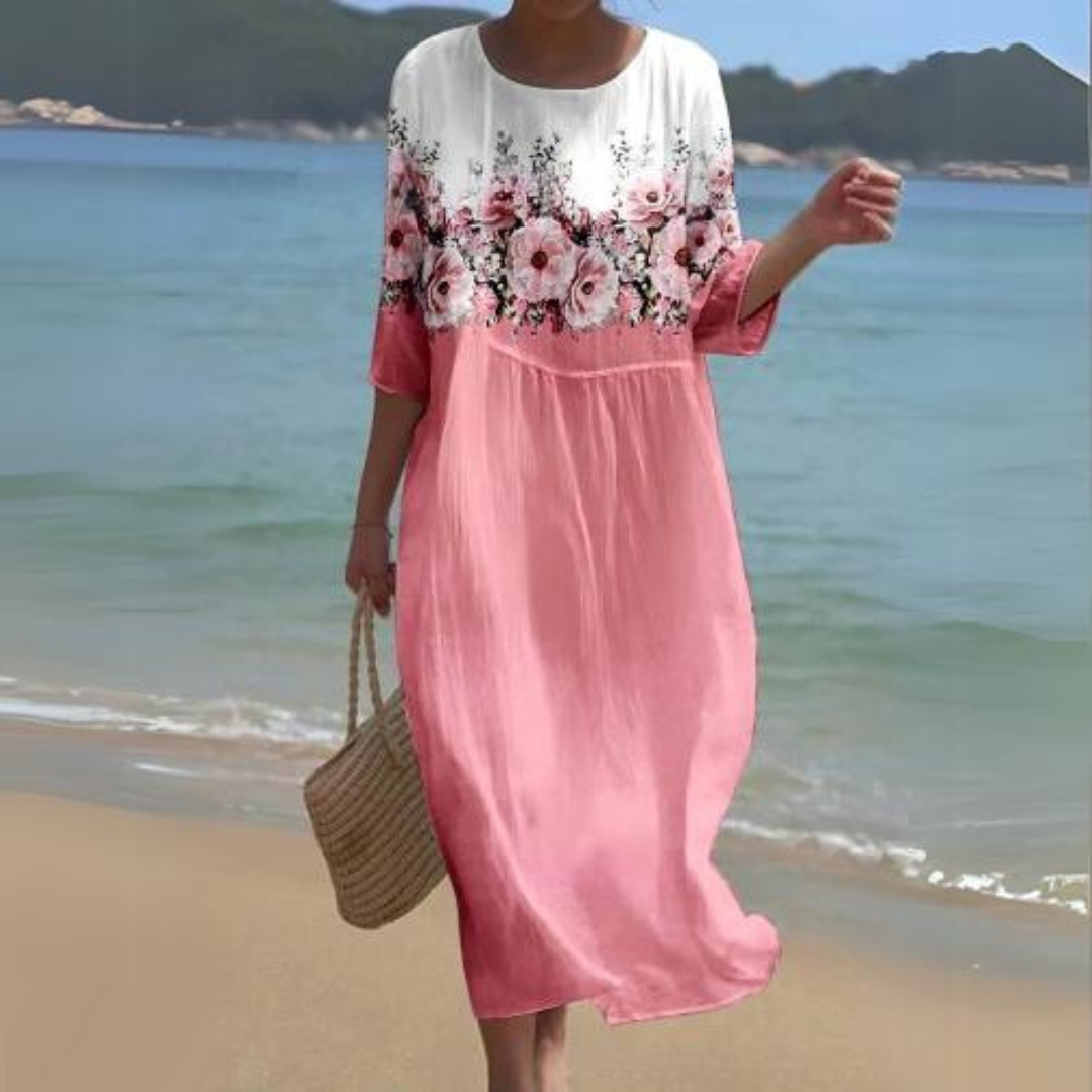 Jasmine | Elegant Floral Midi Dress