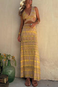 Abigail® | Stretch tie-dye slit dress with cutouts