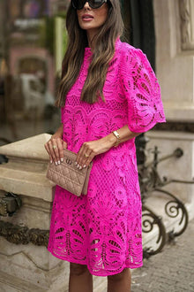 Fiorella® | Reason To Smile crochet lace mini dress