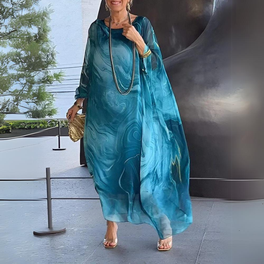Agustina® | Elegant silk chiffon dress