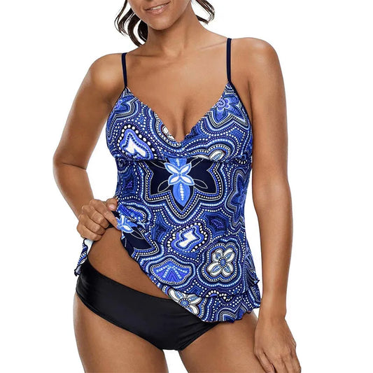 Chloe | Women’s Conservative Split Tankini Swimsuit