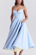 Lorraine® | Strapless V-neck sleeveless tutu maxi dress