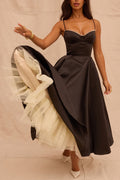 Lorraine® | Strapless V-neck sleeveless tutu maxi dress