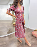 Soledad® | V-Neck Dress With Polka Dots