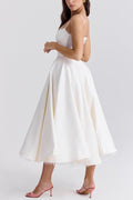 Lorraine® | Strapless V-neck sleeveless tutu maxi dress