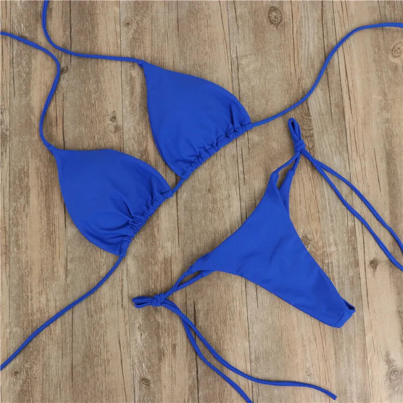 Kiara | Halter Tie Bikini Swimwear