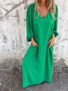 Teresa® | Elegant women's V-neck maxi dress