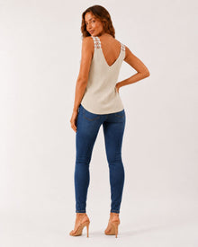 Amara Waffle Sleeveless Tops