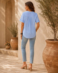 Amelia V-neck Short-sleeved Shirt Blouse