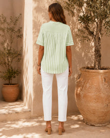 Amelia V-neck Short-sleeved Shirt Blouse