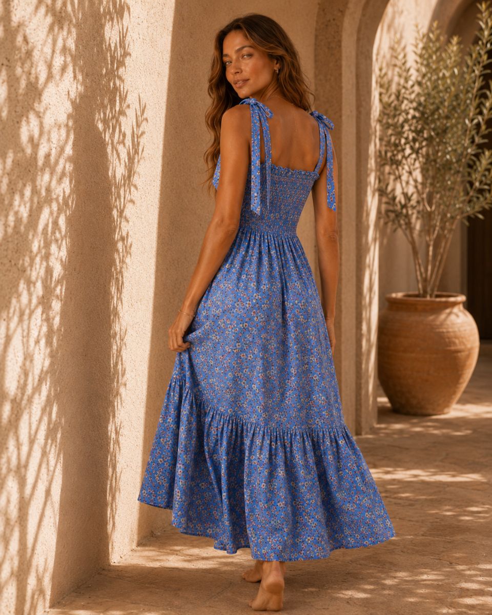 Aurelia Printed Halterneck Midi Dress