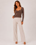 Bianca Square Collar Long Sleeve Top