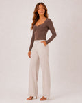 Bianca Square Collar Long Sleeve Top