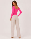 Bianca Square Collar Long Sleeve Top