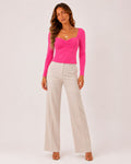 Bianca Square Collar Long Sleeve Top