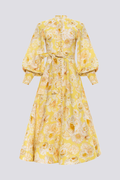 Paulina® | Balloon Sleeve Floral Maxi Dress
