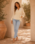 Celeste Lace Long-sleeved Blouse