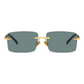 Crystal Lens Rimless Sunglasses