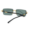 Crystal Lens Rimless Sunglasses