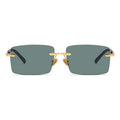 Crystal Lens Rimless Sunglasses