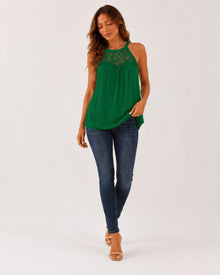 Dahlia Summer Lace Halter Tops