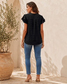 Eliana Dot Flowy Shirt Top