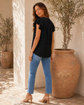 Eliana Dot Flowy Shirt Top
