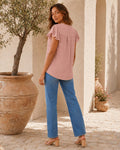 Eliana Dot Flowy Shirt Top
