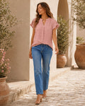 Eliana Dot Flowy Shirt Top