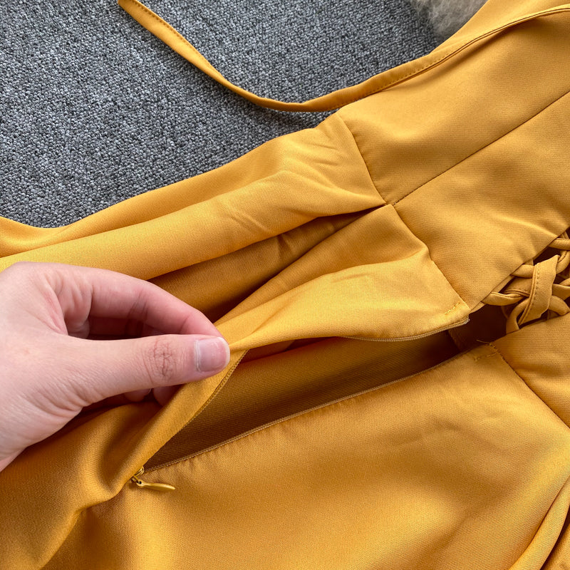 Amatista® | Yellow Sleeveless Cocktail Dress