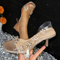 Vivienne | Summer Rhinestone Flowers Elegant Square Sexy High Heels