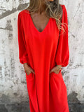 Teresa® | Elegant women's V-neck maxi dress