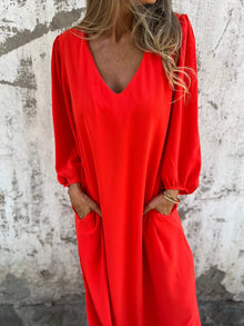 Teresa® | Elegant women's V-neck maxi dress