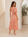 Isla One-Shoulder Floral Maxi Dress