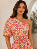 Isla One-Shoulder Floral Maxi Dress