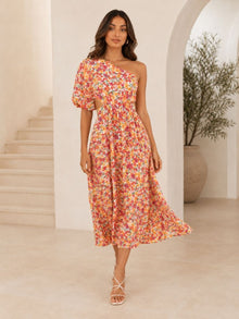 Isla One-Shoulder Floral Maxi Dress