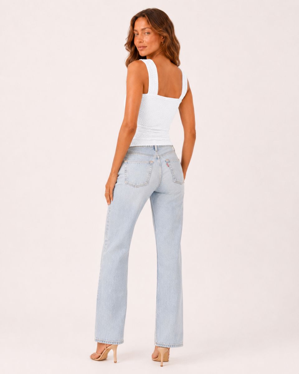 Isla Slim Fit Square Sleeveless Top