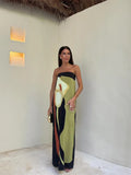 Lila | Strapless Floral Summer Maxi Dress