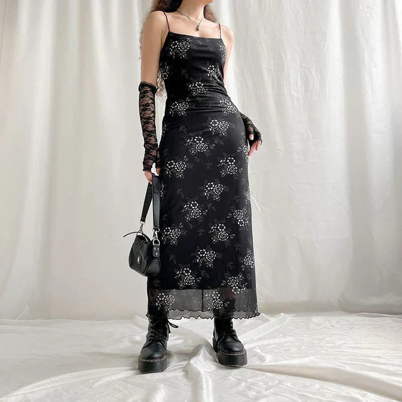 Bianca® | Vintage floral lace dress with sheer overlay