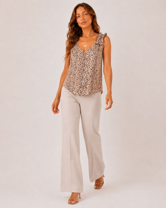 Noelle Sleeveless Leopard Print Vest Top